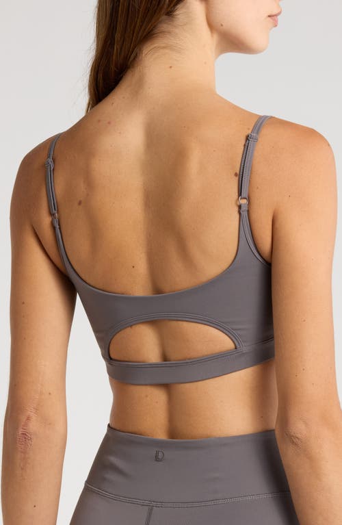 Shop Daughter Lessons Core Sports Bra In Dark Gray