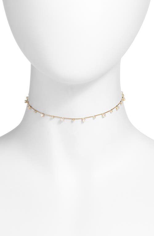 Child of Wild Crystal Dust Cubic Zirconia Choker Necklace in Gold