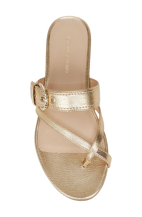 Shop Veronica Beard Salva Slide Sandal In Gold