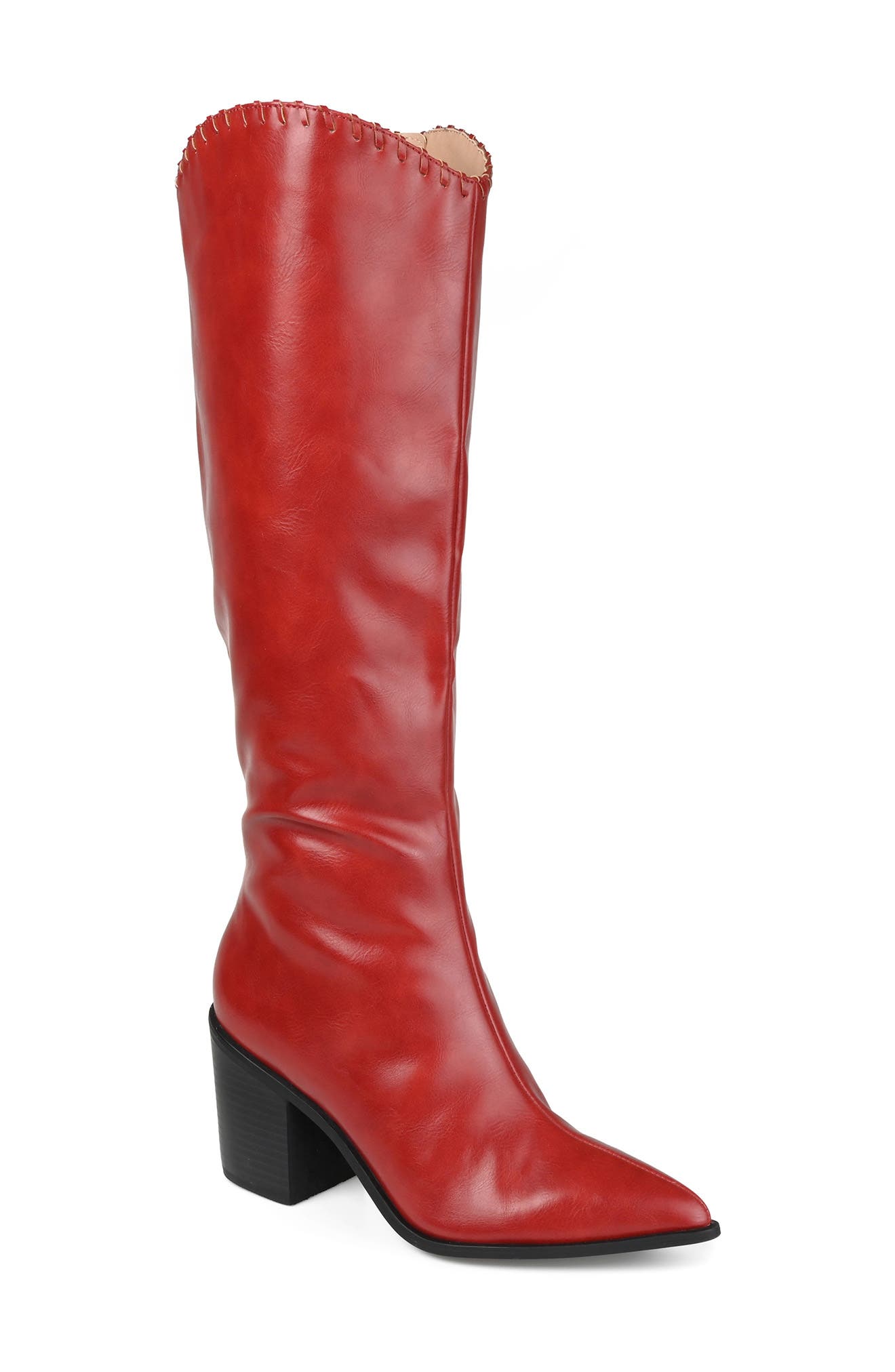 womens red wide calf boots