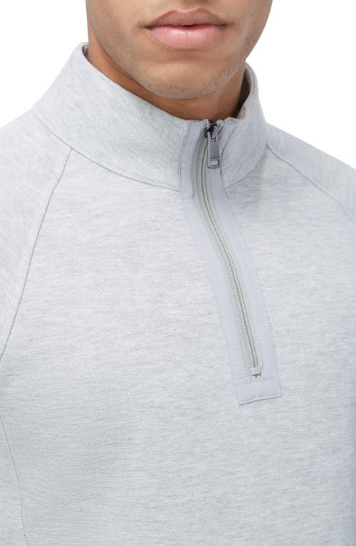 Shop Bugatchi Quarter Zip Pullover In Cement