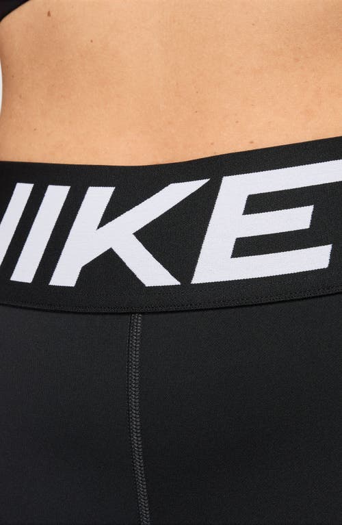 Shop Nike Pro Sculpt High Waist Bike Shorts In Black/white