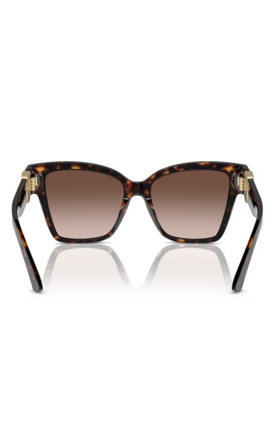Dolce & Gabbana 54mm Gradient Square Sunglasses In Havana