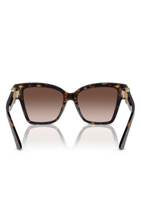 Shop Dolce & Gabbana 54mm Gradient Square Sunglasses In Havana