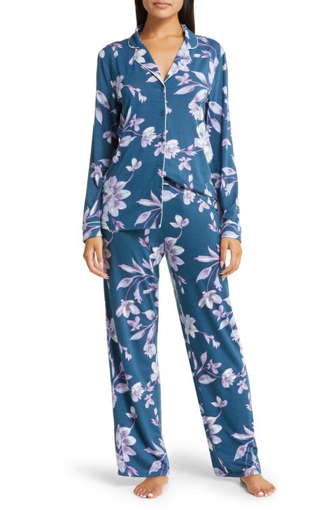 Women Stripe Pyjamas Set Loungewear O-Neck 3/4 Sleeve Top & Long Bottoms  Sleepwear PJ's Set Nightwear S-5XL,Blue,L : : Clothing, Shoes &  Accessories