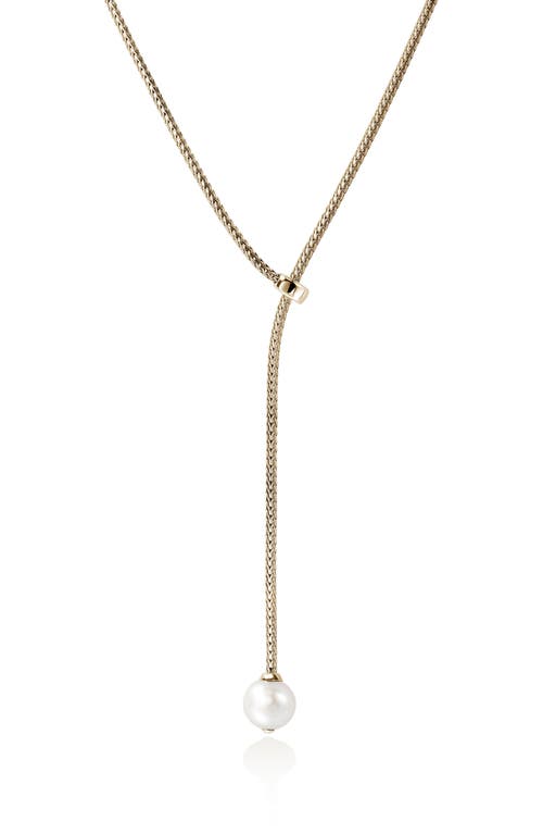 John Hardy JH Essential Freshwater Pearl Lariat Necklace, 14K Gold, 1.8mm in 14K Gold/pearl 