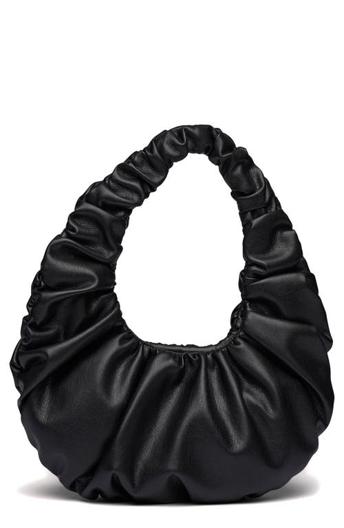 Nanushka Anya Vegan Leather Mini Baguette Bag in Black