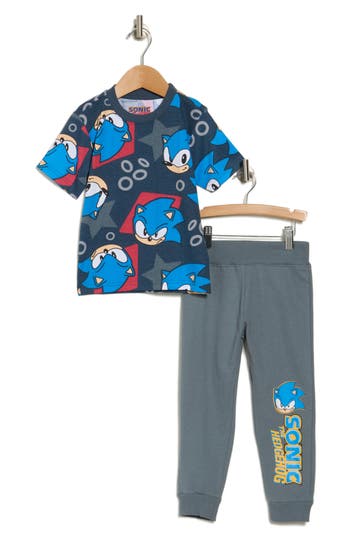 Shop Assorted Kids' Sonic The Hedgehog T-shirt & Joggers Set In Blue