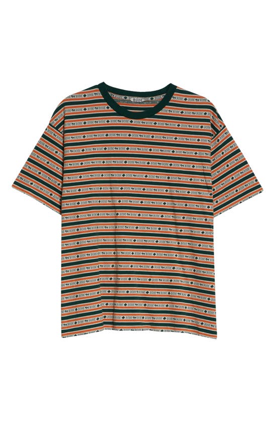 Bode Scottie Jacquard Boxy T-shirt In Brown