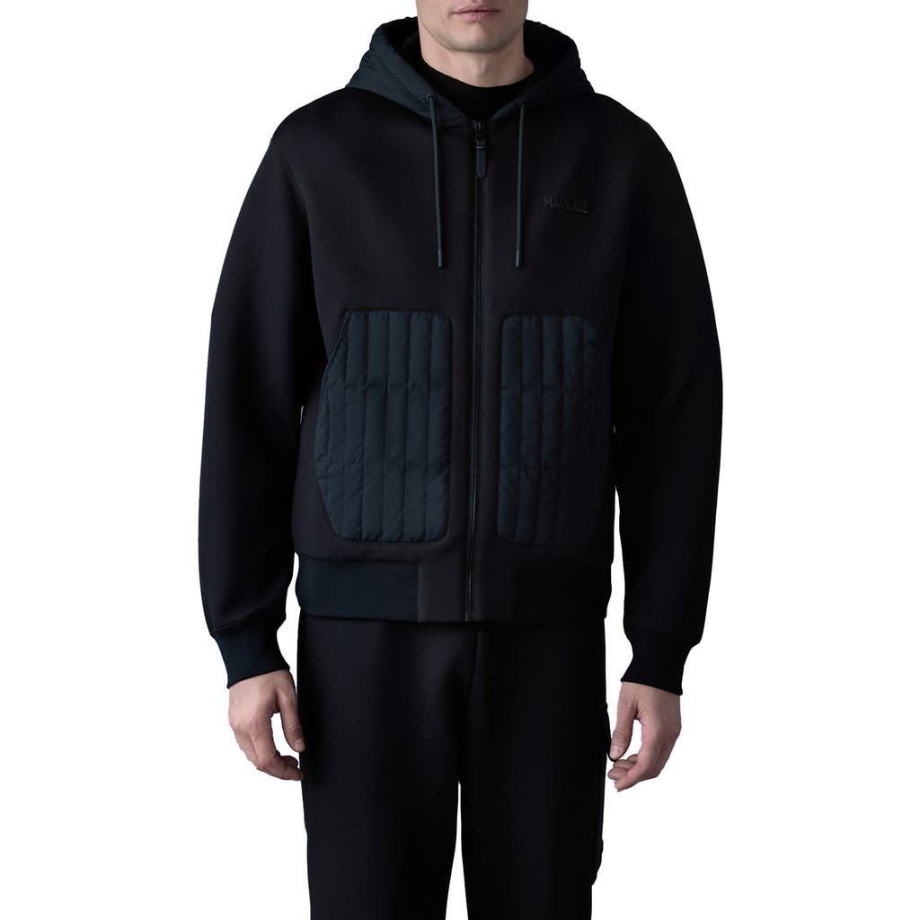 Mackage Men's Cruz Light Down Jersey Hoodie In Black