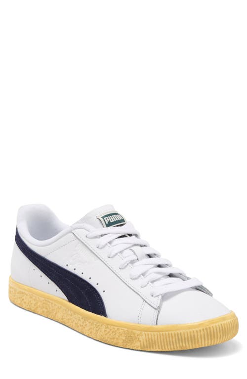 Puma Clyde Sneaker White-Puma Navy at Nordstrom,