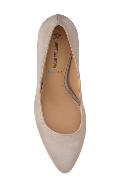 Shop Johnston & Murphy Vicki Block Heel Pump In Taupe Suede