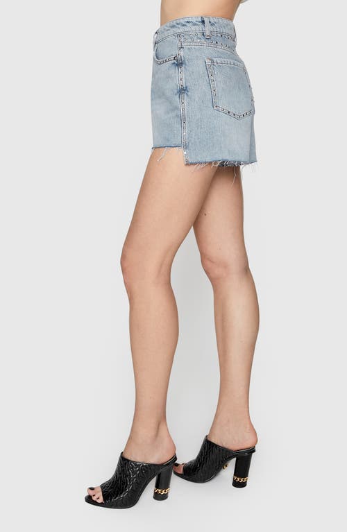 Shop Rebecca Minkoff Rosie Stud Denim Shorts In Ludlow Wash