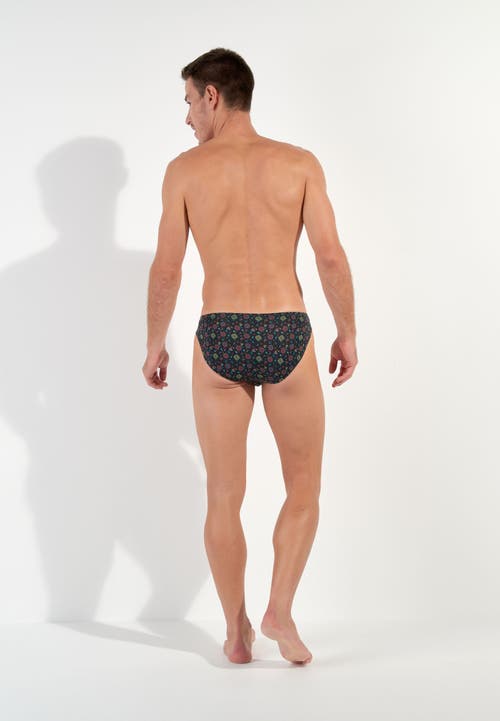 Shop Hom Menorca Comfort Micro Brief In Black Print