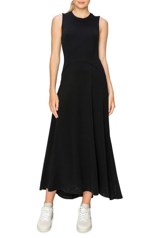 MELLODAY Sleeveless Knit Midi A-Line Dress Black at Nordstrom,
