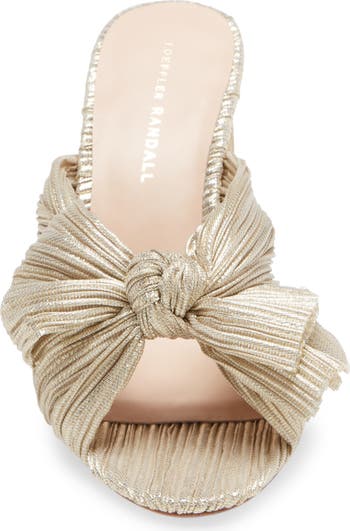 Loeffler Randall Penny Knotted Lamé Sandal (Women) | Nordstrom