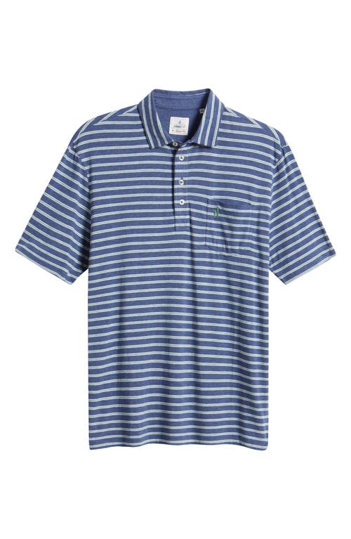 Shop Johnnie-o Matthis Stripe Pocket Polo In Aspen