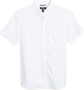 Nordstrom Short Sleeve Linen Button-Down Shirt