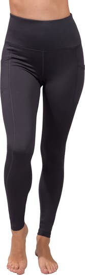 90 Degree By Reflex High Waist Fleece Lined Leggings - Yoga Pants - Olive  Shadow - Small