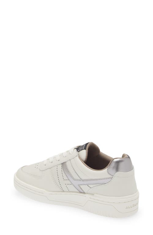 Shop Allsaints Vix Low Top Sneaker In White/silver