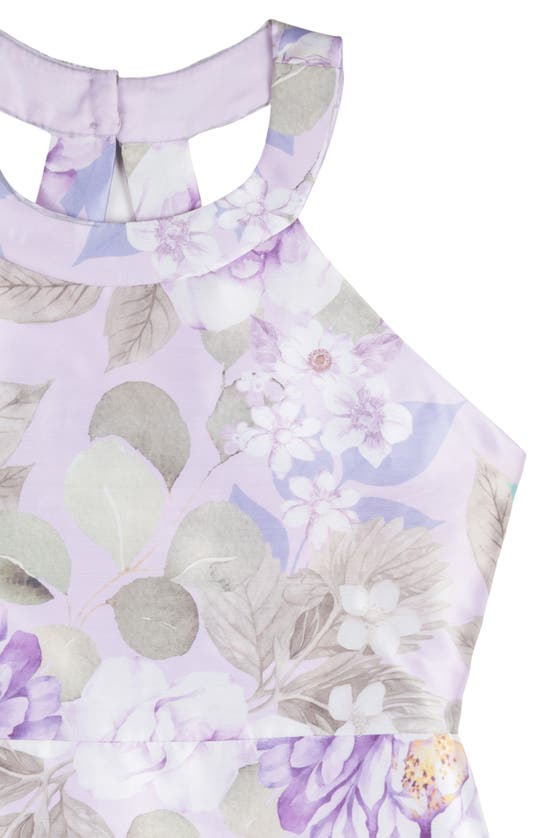 Shop Rare Editions Mids' Mikado Halter Dress In Purple