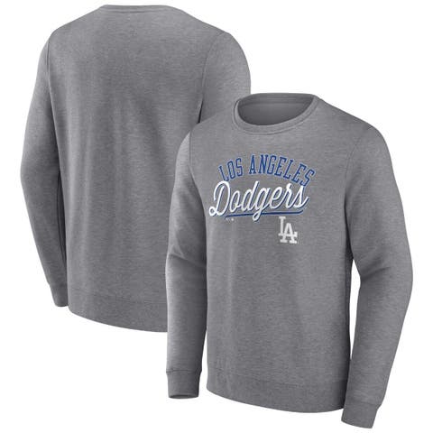 Men's Fanatics Branded Heather Gray Los Angeles Dodgers Simplicity Pullover Sweatshirt