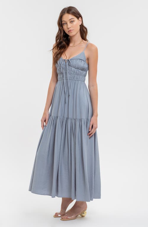 BLU PEPPER BLU PEPPER SMOCKED SLEEVELESS MAXI DRESS