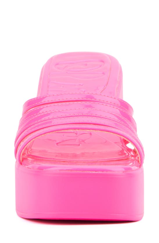Olivia Miller Dreamer Slide Sandal In Neon Pink