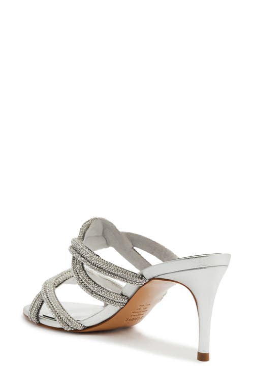 Shop Schutz Jocelyn Slide Sandal In Ciment/cristal/prata