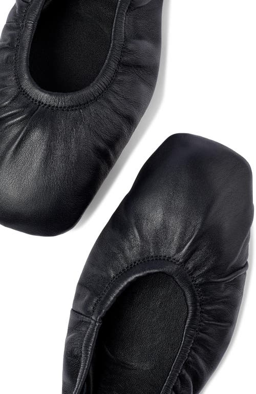 Lk Bennett Womens Bla-black Tayla Folded Leather Ballet Flats In Black