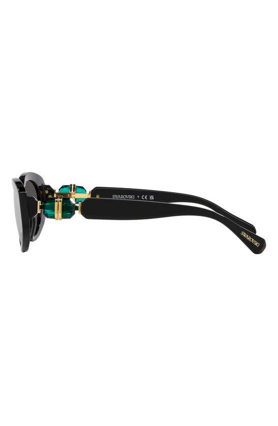Swarovski 53mm Oval Sunglasses In Dark Grey