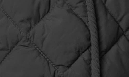 Bernardo Diamond Quilted Hooded Puffer Coat In Black