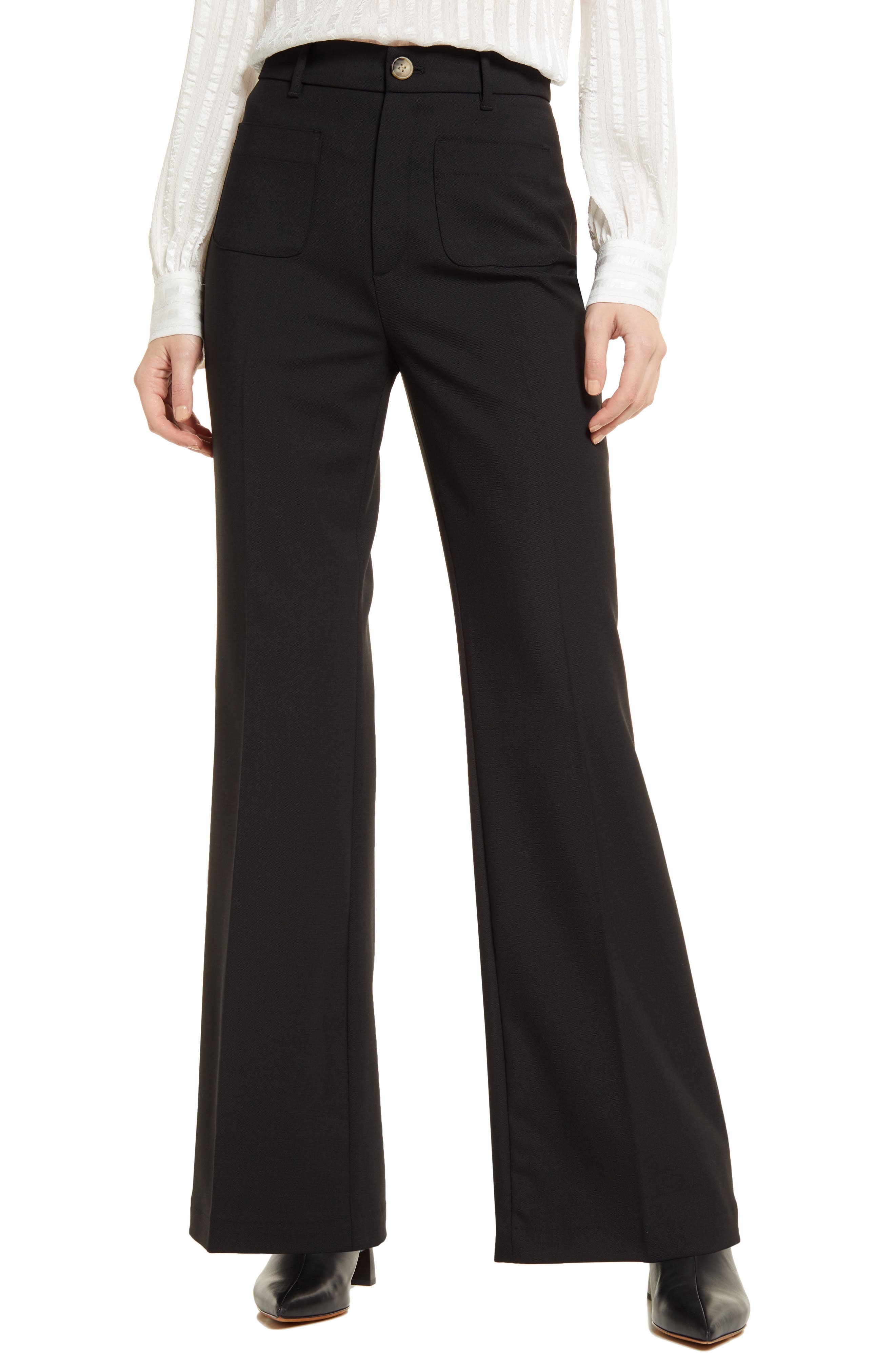 women's wool blend dress pants