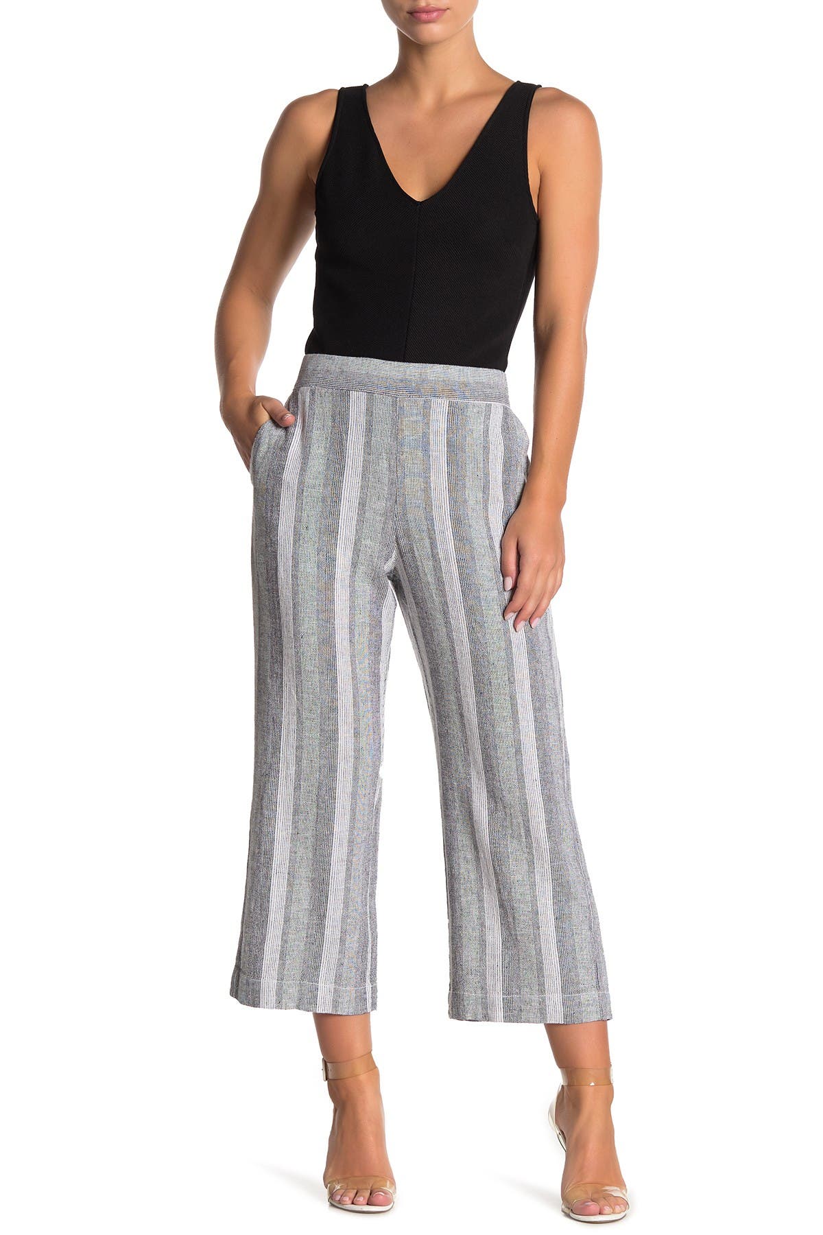 striped gaucho pants