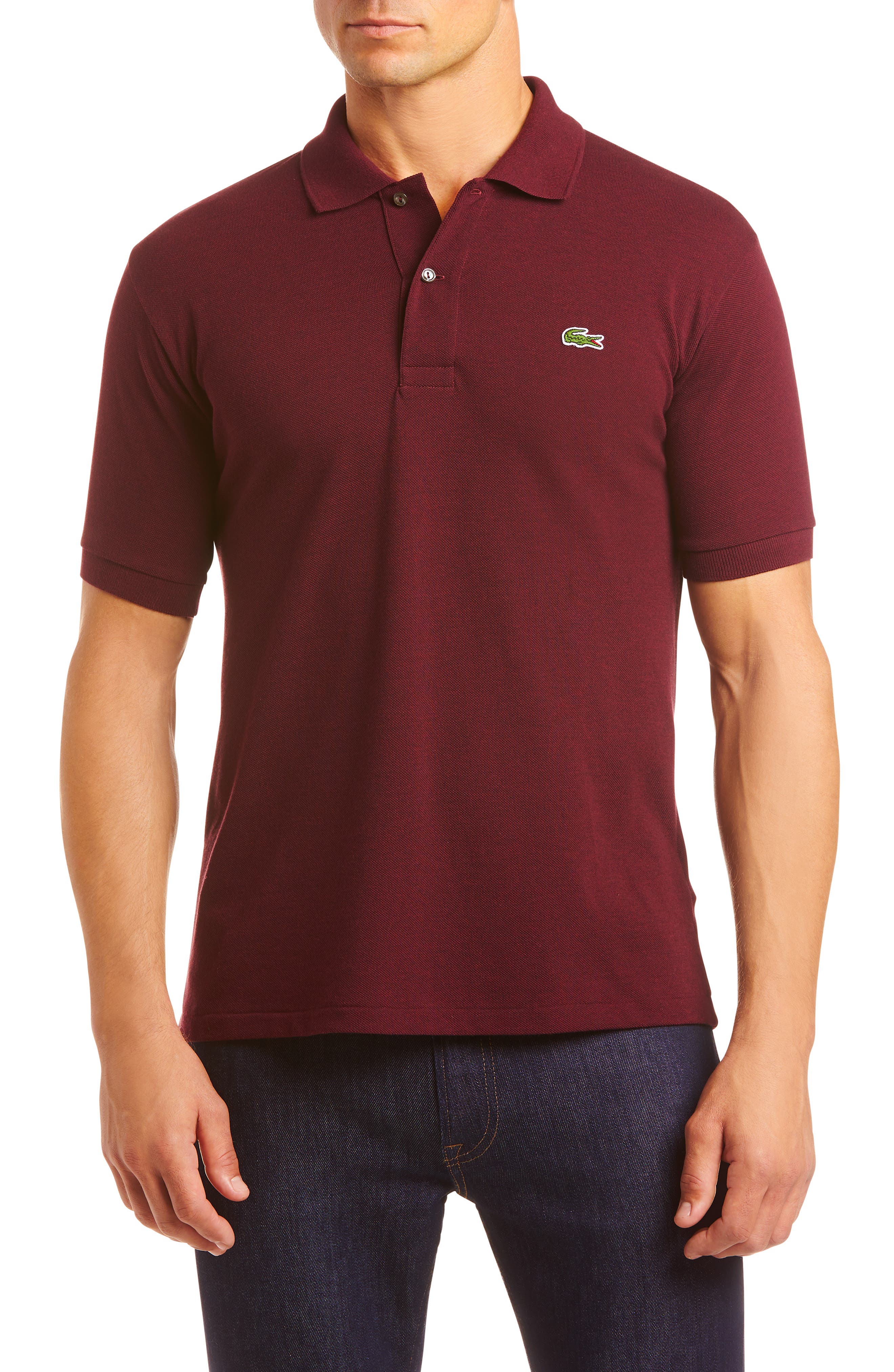 UPC 610836744100 product image for Men's Lacoste 'Chine' Pique Polo, Size 3(s) - Red | upcitemdb.com