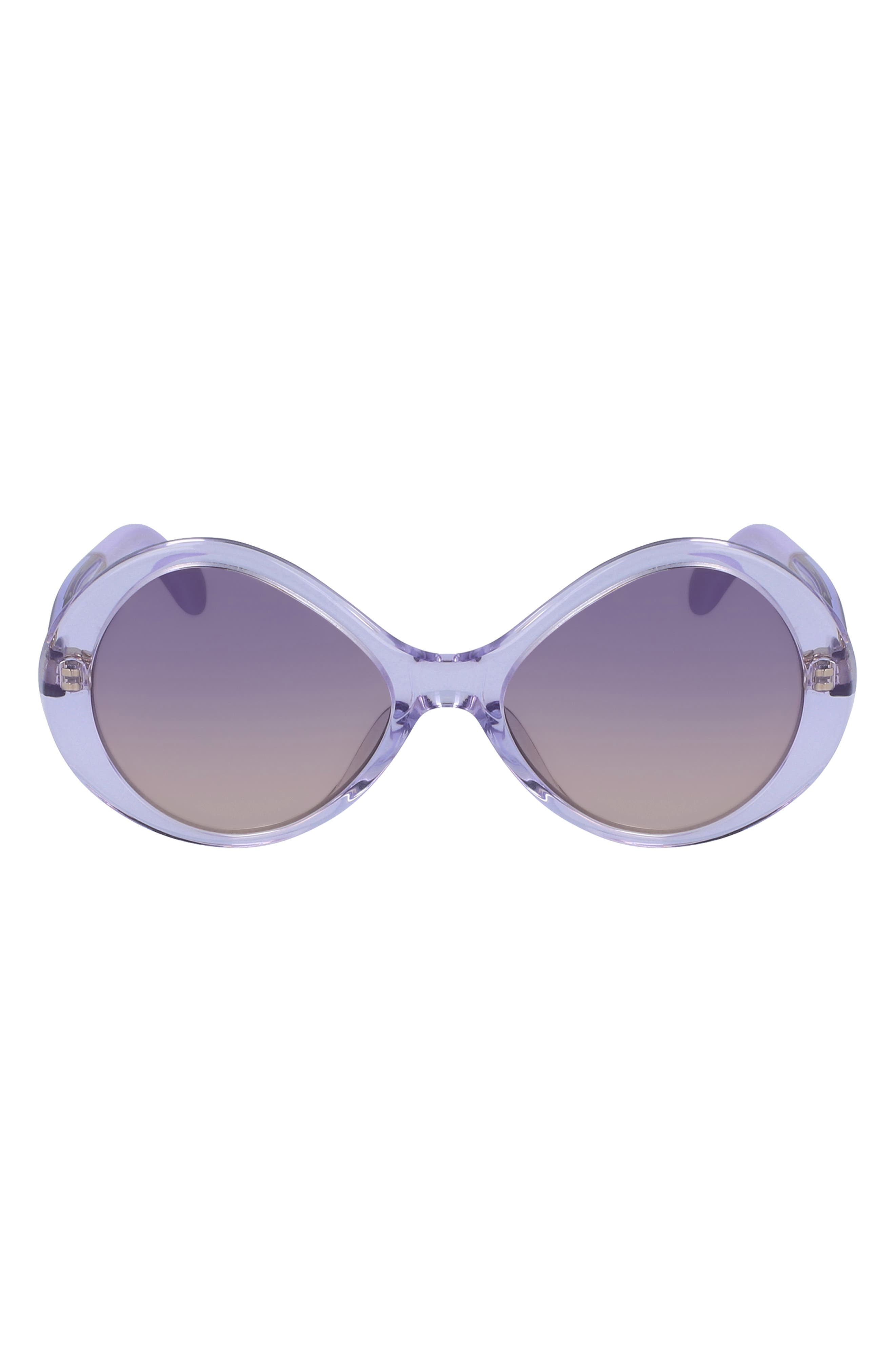 Chloé Kids' 46mm Oval Sunglasses In Violet