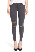 Hudson Jeans 'Krista' Destroyed Crop Skinny Jeans (Chrome ...