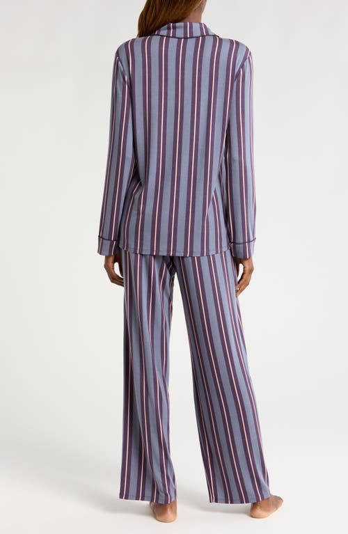 Shop Nordstrom Moonlight Eco Knit Pajamas In Grey Folkstone Saturday Stripe