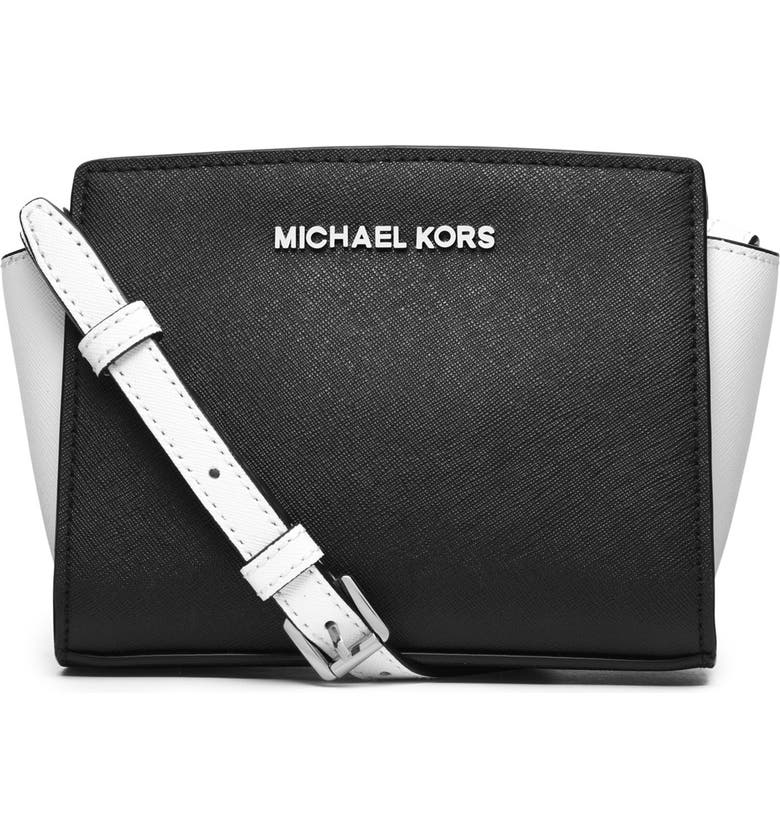 MICHAEL Michael Kors 'Mini Selma' Saffiano Leather Messenger Bag ...