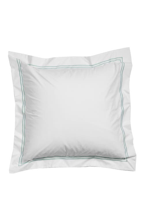 Shop Sferra Grande Hotel Euro Sham In White/aqua