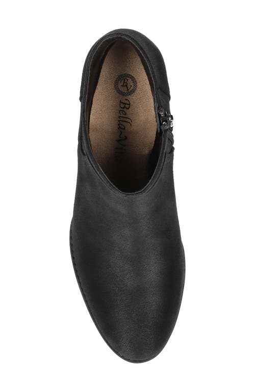 Bella Vita Trust Womens Block Heel Faux Leather Ankle Boots In Black