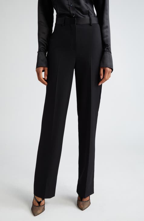 Pleated wide-leg pants in black - Victoria Beckham