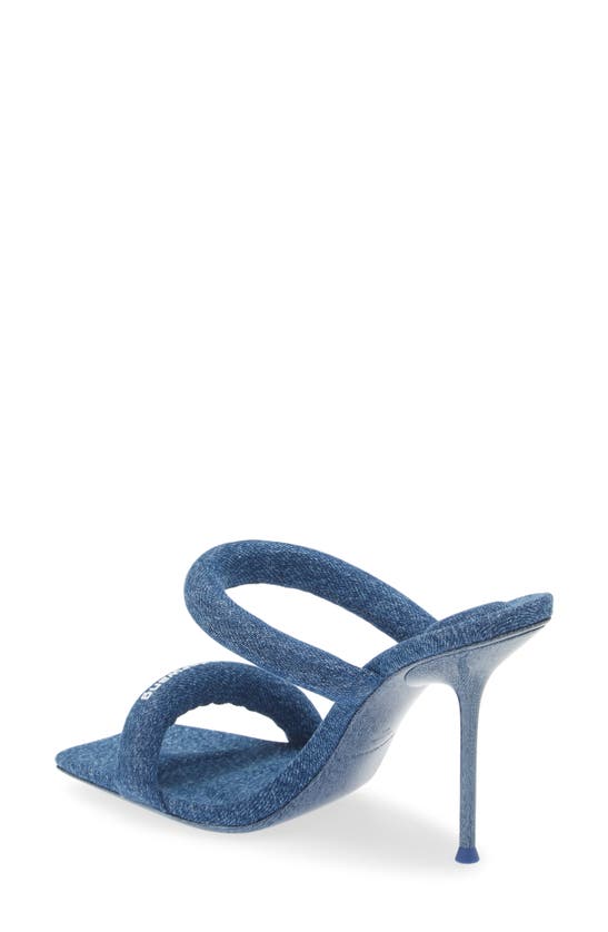Shop Alexander Wang Julie Padded Stiletto Sandal In Deep Blue