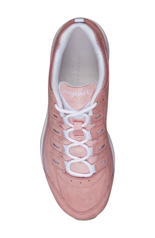 Shop Easy Spirit Romy Sneaker In Coral Blush/white