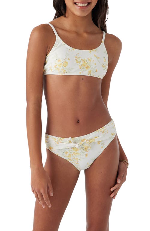 O'Neill Kids' Tatiana Floral Two-Piece Swimsuit Vanilla at Nordstrom,