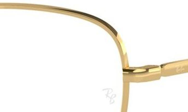 Shop Ray Ban 59mm Pilot Optical Glasses In Gold Flash