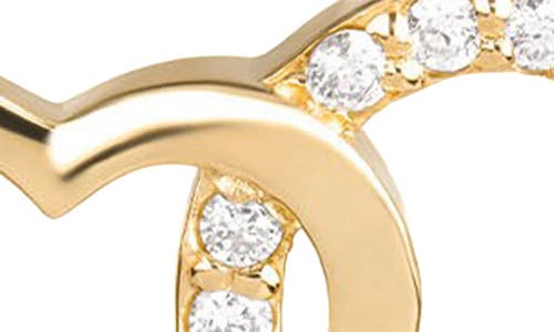 LANA LANA INTERLOCKING DIAMOND HEART STUD EARRINGS