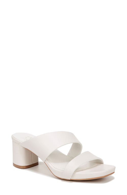 Inez Slide Sandal in Warm White Leather