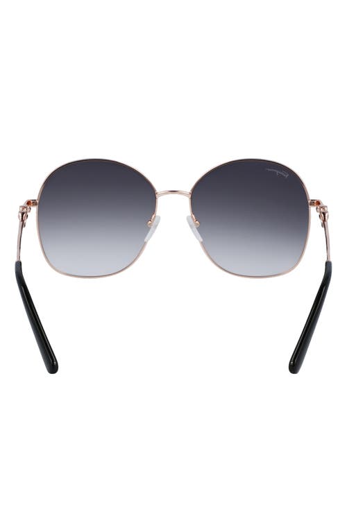 Shop Ferragamo 59mm Gradient Sunglasses In Rose Gold/grey Gradient