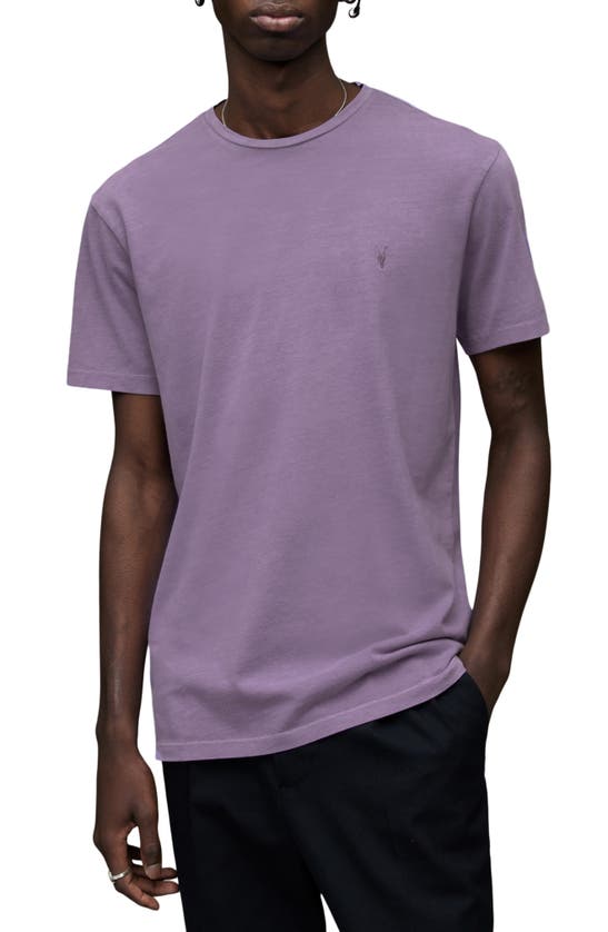 Allsaints 3-pack Ossage Crewneck T-shirt In Lilac/gray/black